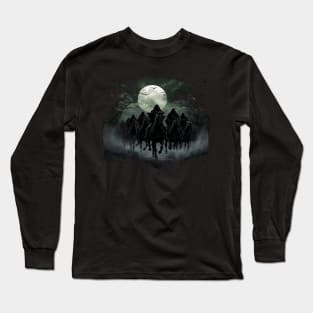 The Nine Riding by the Moon - Fantasy Long Sleeve T-Shirt